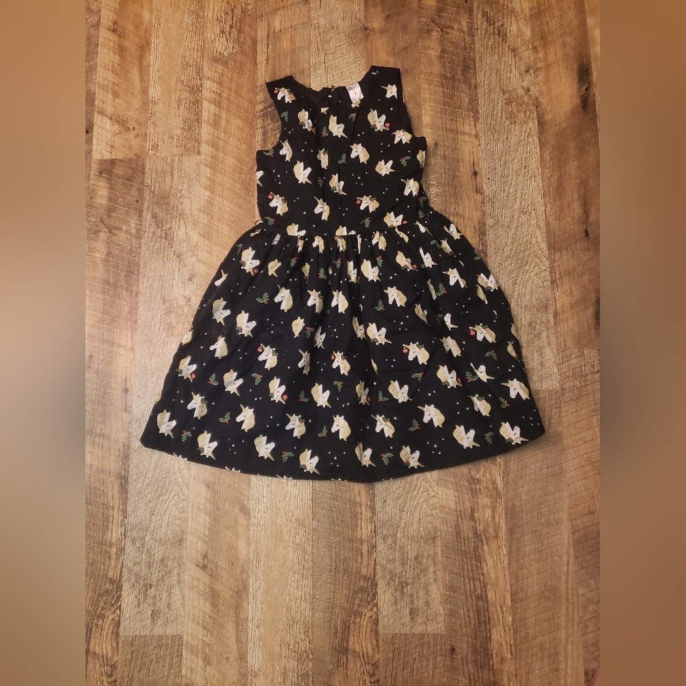 Black Dress with White Floral Pattern